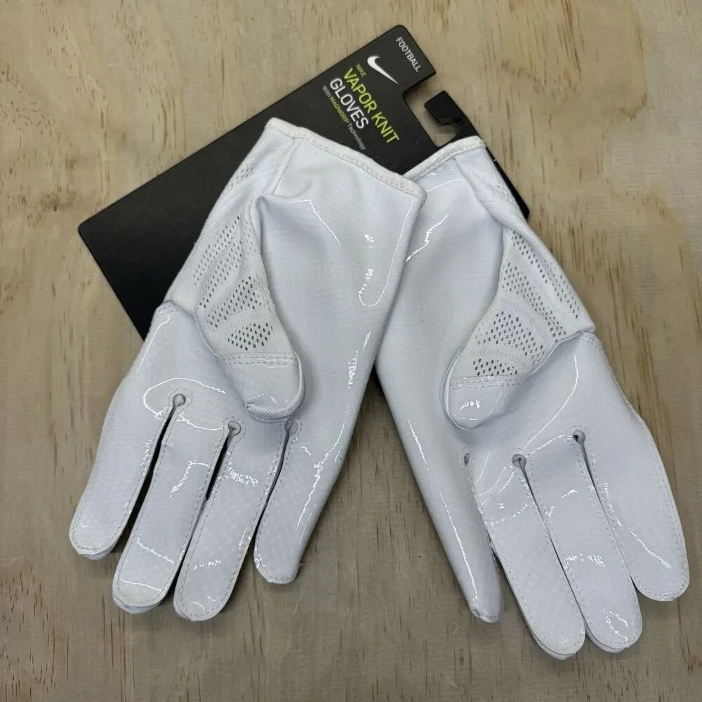 NEW Jordan Vapor Knit Football Gloves White NFL Logo Sz 3XL CK3017-102